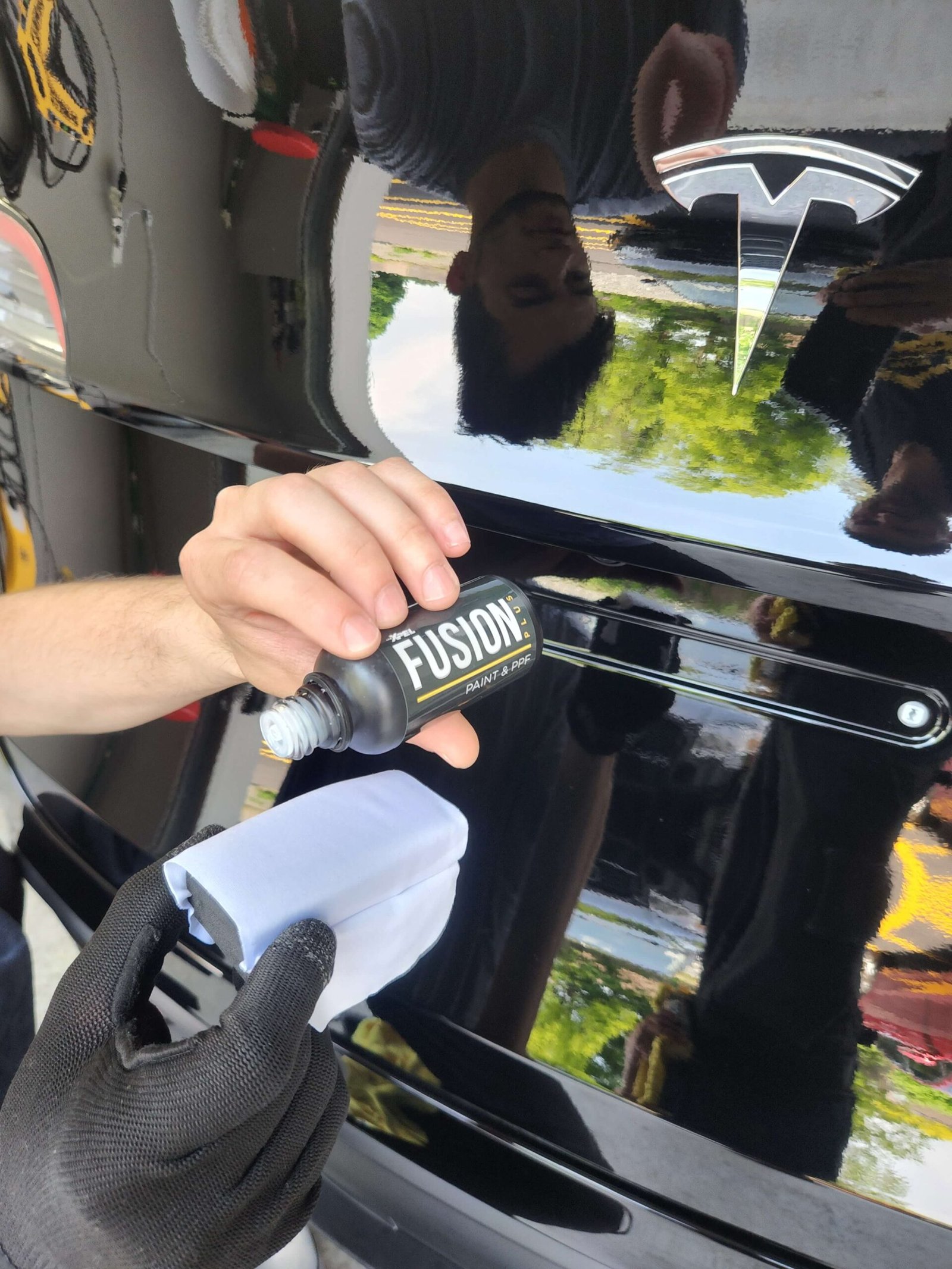 Tint Nation Company Car with Ceramic Coating applied by Tint Nation in Massachusetts, showing glossy and protected finish