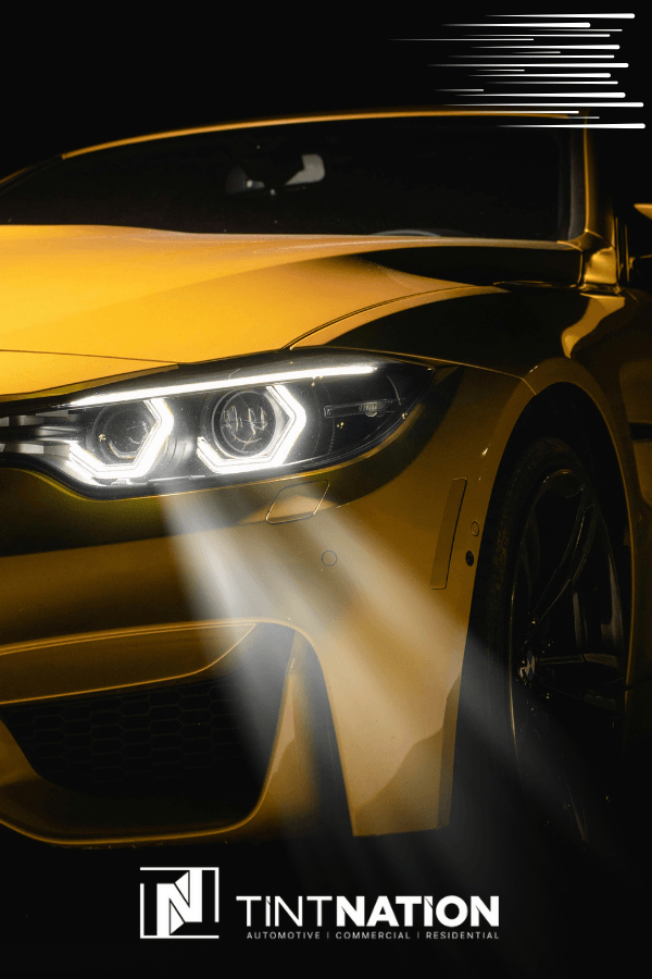 Tint Nation Company Car with glossy finish after XPEL Paint Protection Film application