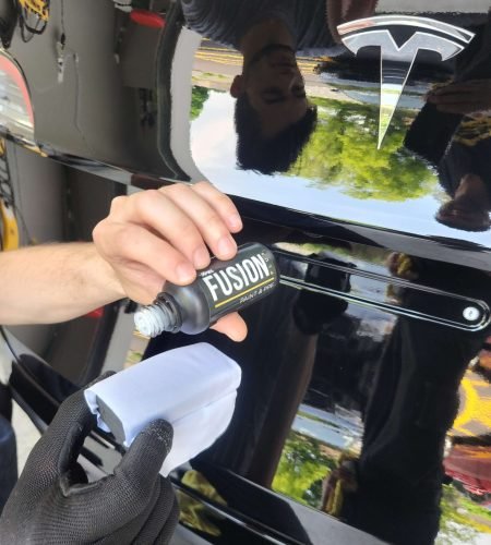 Tint Nation Company Car with Ceramic Coating applied by Tint Nation in Massachusetts, showing glossy and protected finish